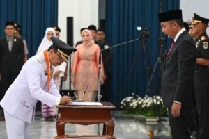 Prosesi pelantikan Pj Bupati Kuningan.